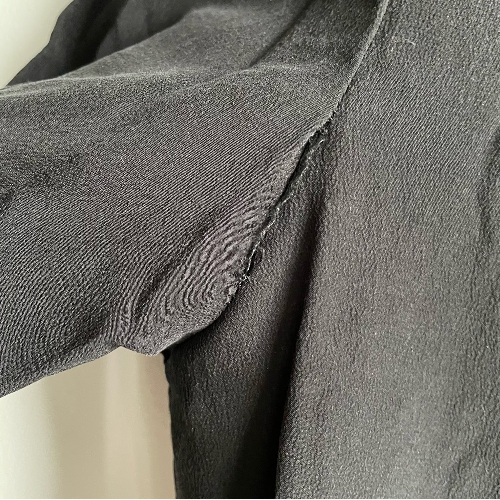 JOE FRESH Black 100% Silk Blouse - Picture 4 of 8
